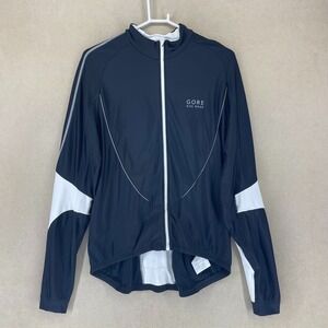 Gore Bike Wear Cycling Jacket Men's XXL Full Zip Black White Lightweight